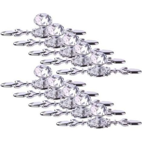 (10 pièces, 17 cm) Poignées de tiroir en cristal en forme de diamant pour la décoration de la cuisine, de la chambre et de la salle de bain (1/5)