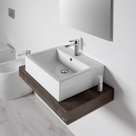 Lavabo Appoggio 58x46 Rettangolare Laila