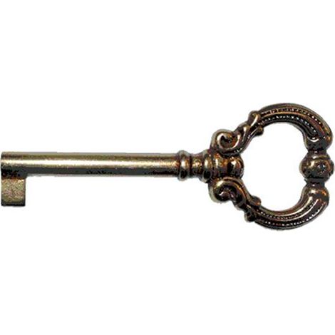 Chiave Mobili Antichi Antichizzata Metal Style ARTE POVERA Ottone 42 mm Restauro