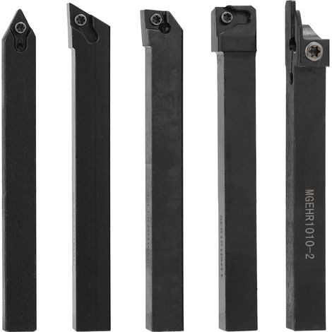 7 pièces 10mm tige tour porte-outil de tournage barre d'alésage, avec inserts en carbure (1/5)