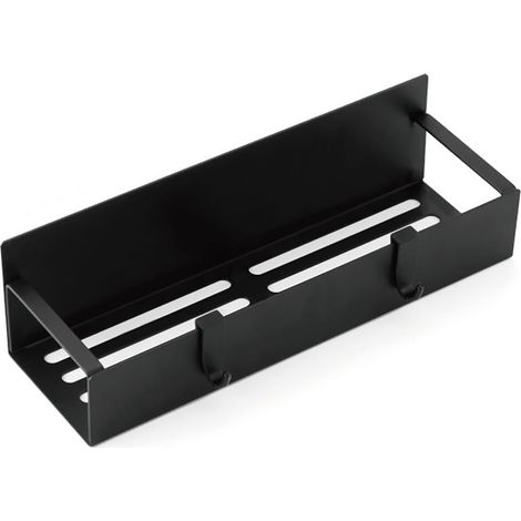 Étagère magnétique à épices pour réfrigérateur, support de rangement pour épices, support magnétique amovible pour réfrigérateur, idéal pour la cuisine et le four, noir (1/3)