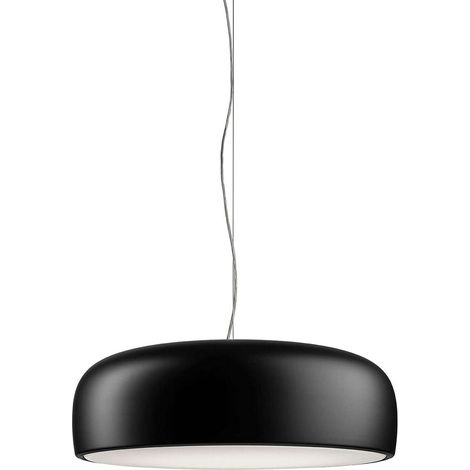 Plafonnier suspendu en aluminium Noir mat 70 W Longueur du câble 270 cm Corps 60 cm x 21,5 cm (1/3)
