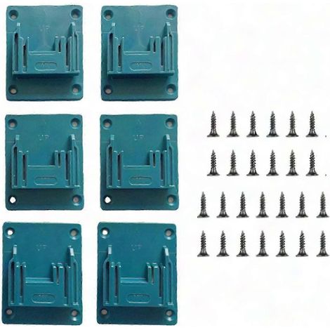 6-teiliges Wandhalterungssystem für die Aufbewahrung von Makita 18V-Werkzeugen, robuste Montagehalterungen, universelle Befestigungshaken, kompakter Werkstattorganizer, Set mit 6 Wandhalterungen. (1/2)
