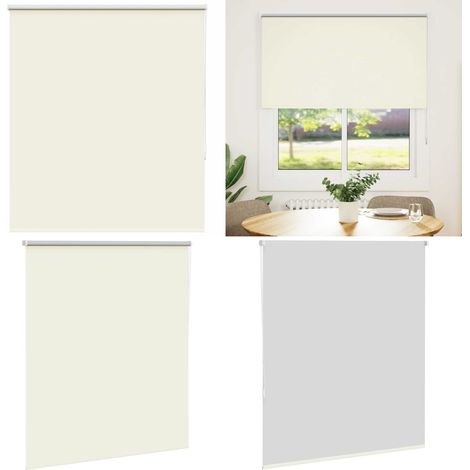 vidaXL Store enrouleur occultant blanc cassé 125x150 cm largeur tissu (1/5)