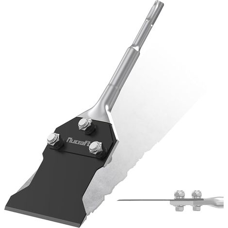 SDS-Plus Spatula Chisel, Tile Chisel, 250 x 100 mm, for Removing Adhesive for Tiles and Floors, Carpet, Linoleum, Plywood, Wall Surface, and More (1/5)