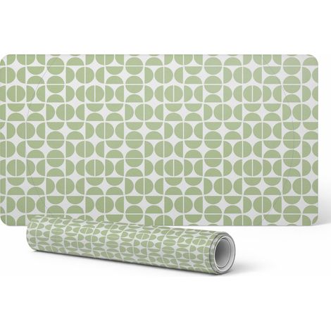Alfombrilla de escritorio moderna para teletrabajo, estampado geom茅trico retro, 90x45 cm