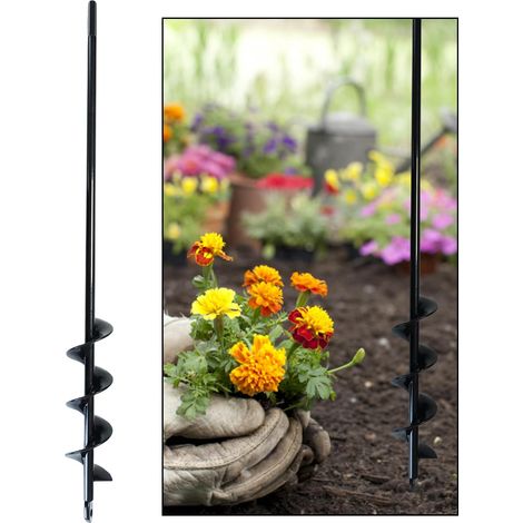 Auger Drill, Garden Spiral Drill, Earth Hole Digging Tool, for Garden Planting, Loosening Plants, Digging Holes in Field (1/5)