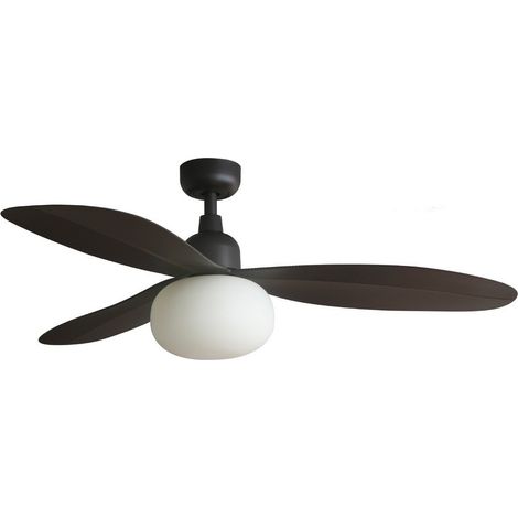 Faro Palma Medium Brown IP44 DC Ceiling Fan With E27 Light 6 Speed (1/4)