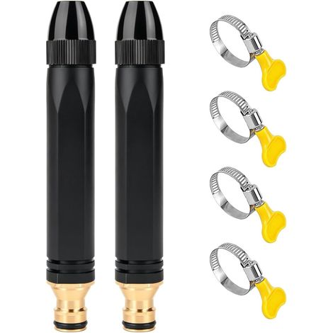 High Pressure Water Hose Nozzle Adjustable Universal Watering Hose Nozzle Auto Wash Nozzle for Garden, Patio, Outdoor (1/5)