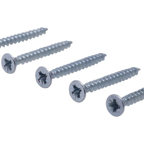 Vis à bois tête fraisée PZ zinguée Viswood filet total 4x15 mm (x25 vis) (1/4)