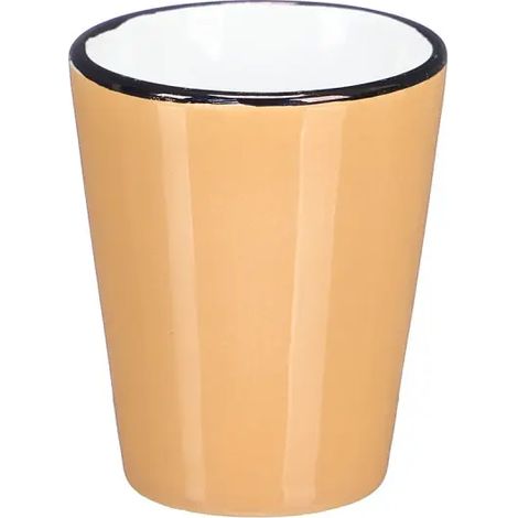 BICCHIERE CERAM 90ML BORDO NERO ASS 4 CO (1/4)