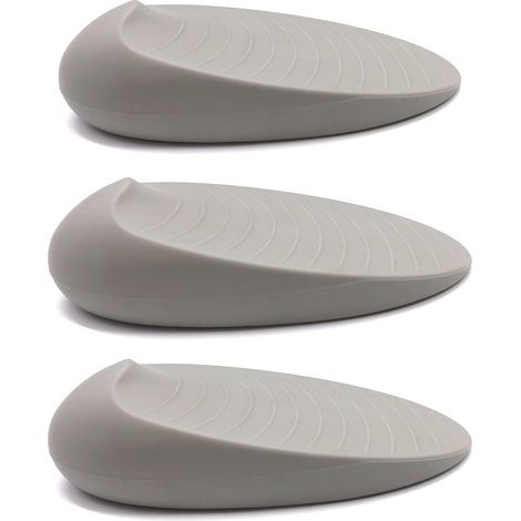Butée De Porte En Caoutchouc - Hauteur Max 2,3 Cm - Base Antidérapante - Pour Sol Bois Carrelage Moquette - Lot De 3 (1/5)