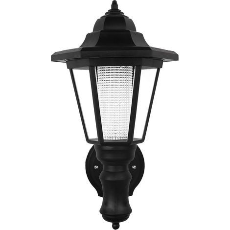 Solarbetriebene LED-Wandleuchte für den Außenbereich, Sicherheitswandleuchte für Gartenzäune, sechseckige Lampe (kaltweiß) (1/4)