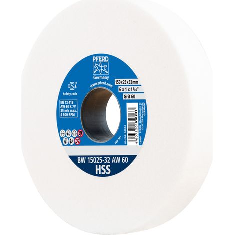 PFERD TOOLS Schleifbockscheibe Ø 150x25 mm Bohrung-Ø 32 mm A60 zum Schärfen von HSS-Bohrern (1/5)