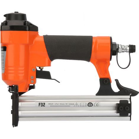 Heat-treated pneumatic nail gun, 100 pieces, durable nailers for mechanical straight wood inlay, furniture making (1/5)