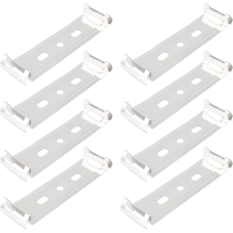 Lot de 8 clips de fixation pour tube LED 74 x 20 x 9 mm (1/5)