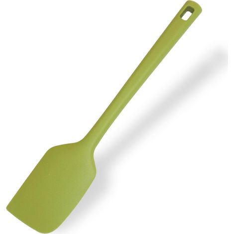 Fackelmann Spatola da cucina in silicone antistatico, leccapentole con anima interna in acciaio, paletta per impastare e preparare, dimensioni 28x5.5x1.4 cm, Linea Oliva (1/5)