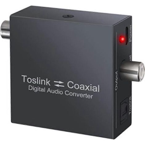 Convertisseur coaxial bidirectionnel, SPDIF optique Toslink vers Toslink coaxial et SPDIF coaxial vers optique (1/4)