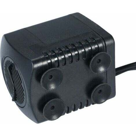 NALOOKAMIC Tete 15W1.6m, avec lumiere LED perforee scintillante etanche, pompe submersible miniature d'aquarium, prise ronde standard europeenne (1/4)