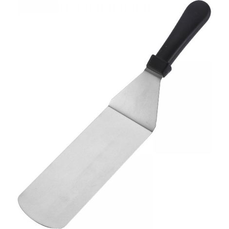 1 Spatule, Acier inoxydable, Manche plastique, 37 cm, Résistant chaleur, Cuisine Teppanyaki et Barbecue (1/5)
