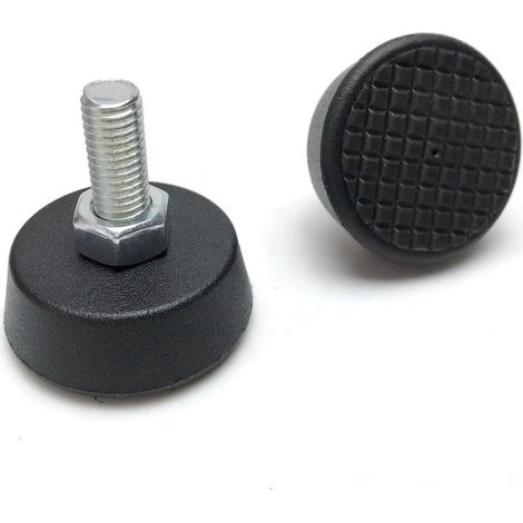 2 pieds réglables M10 avec base antidérapante, patins de nivellement (1/5)