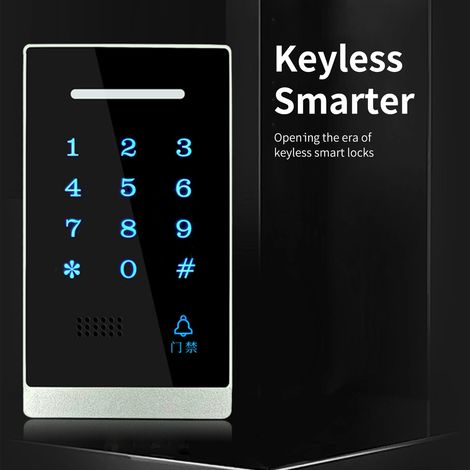 Clavier de contrôle d'accès rétroéclairé et étanche pour porte de maison ou d'appartement. (1/5)