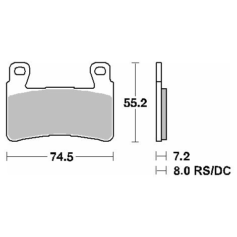 Pastillas de freno SBS KH265 Street Standard Ceramic para Honda CBR 600RR '03-'04, color negro.