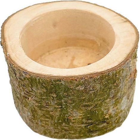 Gamelle en bois pour hamster, gamelle pour hamster et écureuil, jouet à ronger en forme de bûche pour petits animaux. (1/5)