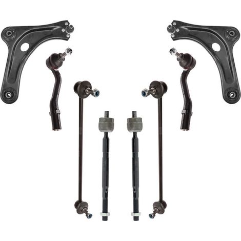 KIT BRACCIO OSCILLANTE 8 PEZZI COMPATIBILE CON CITROËN C2 (JM) 1.6 07.2003 - 10.2010 / Kit Sospensione Completo OE/OEM / Bracci Oscillanti + Testine Sterzo / Sostituzione Diretta OEM