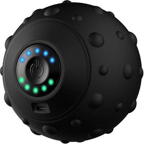 Balle de massage vibrante en silicone, balle de massage électrique pour les fascias, relaxation musculaire, fitness, yoga, récupération, masseur vibrant noir (1/5)