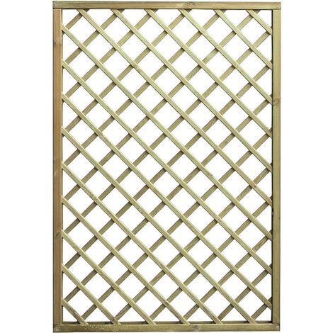 Pannello grigliato in legno impregnato rettangolare con cornice per esterno - 40xH180 cm (1/5)