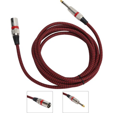 Câble JORINDO XLR vers jack 6,35 mm mâle symétrique pour microphone (JD6012) (1/5)
