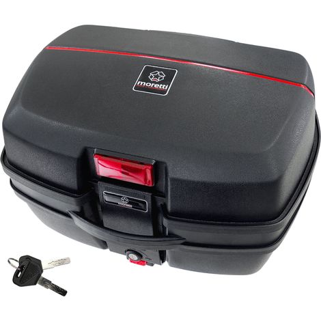 Baule Moretti, MR-688, 32 l, nero, catarifrangente rosso (1/5)