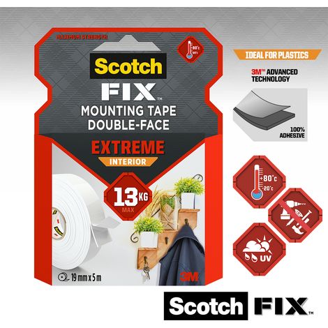 Pack Scotch® & Scotch-FIX™ : Ruban de masquage surfaces délicates 60 jours et Ruban de fixation extrême intérieur plastiques PP PE (1/4)
