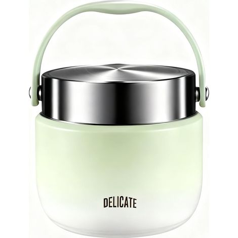 1200ml Récipient Isotherme pour Aliments avec Couvercle & Cuillère, Boîte Alimentaire Repas Chaud en Acier Inoxydable, Gamelle Soupe Thermos Anti-Fuite, Box Lunch Maintien pour Ecole, Camping, Bureau (1/5)