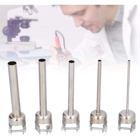 Buse droite allongée 5pcs 850 pistolet à air chaud, buse droite allongée, pistolet à air chaud pour station de dessoudage, tête de pistolet à air chaud, buse droite allongée. (1/5)