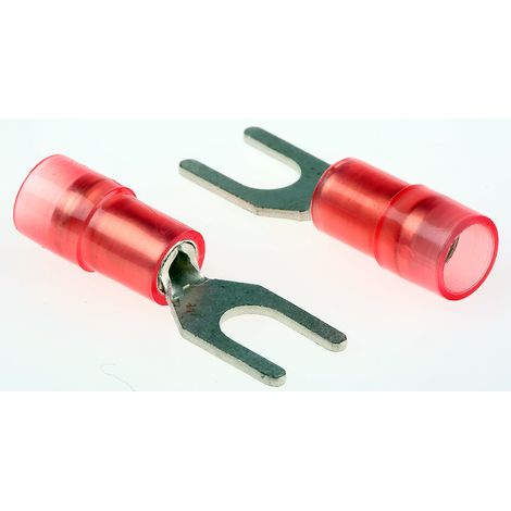 Cosse à fourche à sertir RS PRO Isolé, Rouge 16AWG 1.5mm² 22AWG 0.5mm²