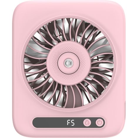 Ventilateur Brumisateur Bureau 4000mAh - Portable avec 5 Vitesses, Écran LED, Réglable 120°, USB Rechargeable pour Chambre Bureau Extérieur (Rose) (1/5)