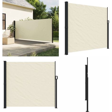 Seitenmarkise Ausziehbar Creme 180x300 cm - Seitenmarkise - Gartensonne - Sonnenbeschattung - Balkonmarkise - Terrassenmarkise - Home & Living