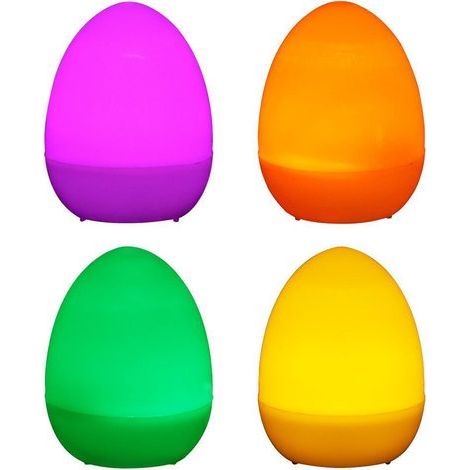 12 Pièces Œufs Lumineux LED Pâques, Décoration Simulée à Piles pour Salon Jardin Extérieur (1/5)