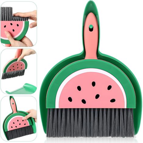 Mini balayette et pelle, pelle et balayette, petit balai de table avec pelle, kit de balayage de table, mini balayette pour la maison, le bureau, l'école, le nettoyage des animaux de compagnie (1/5)