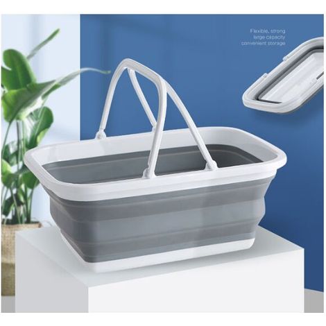 royaluxe - Éviers Pliables Paniers De Pique-Nique De Camping Panier À Linge Pliant Seaux À Glace Pliables Bol De Vaisselle Pliable Avec Poignées Pour Laver La Vaisselle Randonnée Blanchisserie À La Ma (1/3)