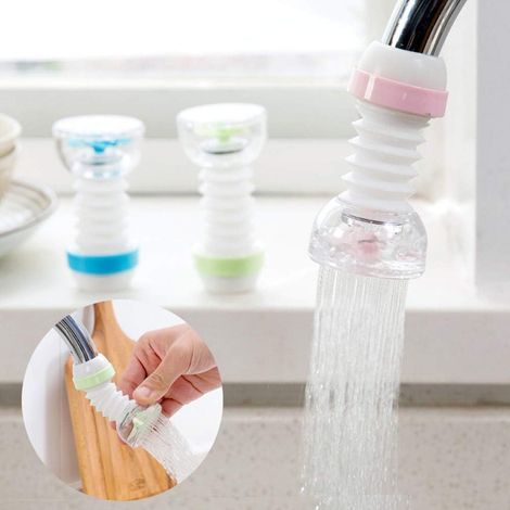 Cabezal de grifo de cocina giratorio ajustable de 360° con boquilla de filtro antisalpicaduras para cocina y baño (3 unidades) (1/5)