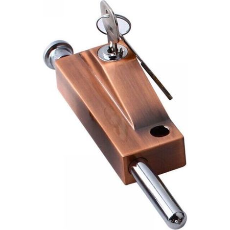 Multi-function Garage Door Lock - Universal Door Lock - With 1 Key - For Indoor and Outdoor Use - Red Bronze, One Piece