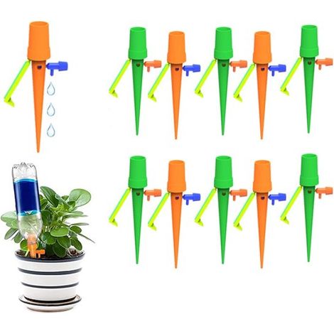 Kit de sistema de riego por goteo automático de 12 varillas para plantas de interior/exterior