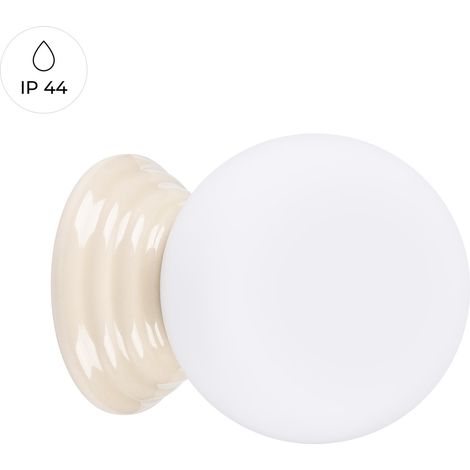 Applique bagno ZORI beige sfera vetro G9 8W Sollux IP44 (1/4)