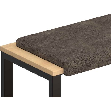 Cuscino per panchina Tessuto scamosciato sintetico Grigio Scuro vidaXL (1/5)