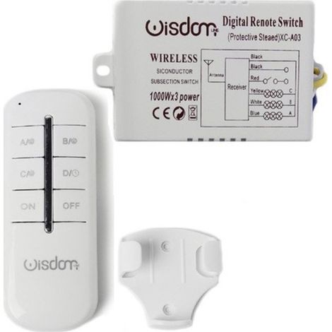 3 Canaux + Télécommande Sans Fil Wisdom Pour Le Contrôle Des Lumières Led 1000wx3