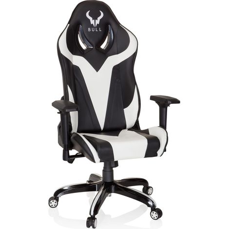Gaming Stuhl / Bürostuhl PROMOTER I Kunstleder schwarz / weiß hjh OFFICE