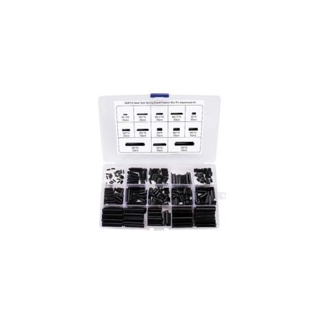 390-teiliges Sortiment an Federstiften aus Manganstahl M1,5, M2, M2,5, M3, M4, M5, M6 mit Box - Crezuo